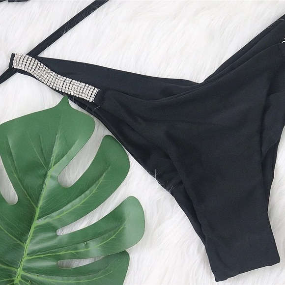 Black Rhinestone Bikini - Picture 4 of 6